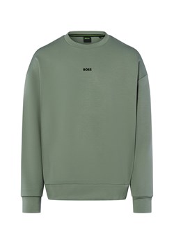 BOSS Green Bluza męska - Stenson Mężczyźni Bawełna miętowy jednolity ze sklepu vangraaf w kategorii Bluzy męskie - zdjęcie 185956874