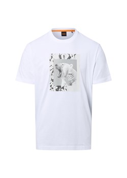 BOSS Orange Koszulka męska - Lupo Mężczyźni Bawełna biały nadruk ze sklepu vangraaf w kategorii T-shirty męskie - zdjęcie 185956880