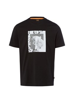 BOSS Orange Koszulka męska - Lupo Mężczyźni Bawełna czarny nadruk ze sklepu vangraaf w kategorii T-shirty męskie - zdjęcie 185956881
