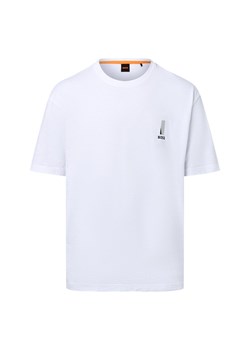 BOSS Orange Koszulka męska - Te_polar Mężczyźni Bawełna biały nadruk ze sklepu vangraaf w kategorii T-shirty męskie - zdjęcie 185956882