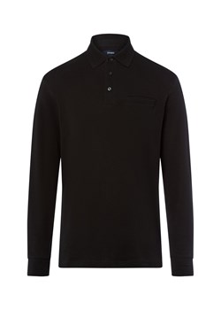James Męska koszulka polo z długim rękawem Mężczyźni Bawełna czarny jednolity ze sklepu vangraaf w kategorii T-shirty męskie - zdjęcie 185956893