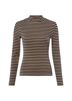 Marie Lund Damska koszulka z długim rękawem Kobiety Bawełna kitt w paski ze sklepu vangraaf w kategorii Bluzki damskie - zdjęcie 185956910