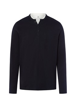 Nils Sundström Męska koszula z długim rękawem Mężczyźni Bawełna granatowy jednolity ze sklepu vangraaf w kategorii T-shirty męskie - zdjęcie 185956932