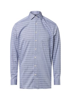 Andrew James Męska koszula biznesowa - non-iron Mężczyźni Regular Fit Bawełna granatowy w kratkę ze sklepu vangraaf w kategorii Koszule męskie - zdjęcie 185956950