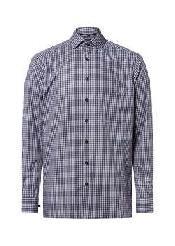 Andrew James Męska koszula biznesowa - non-iron Mężczyźni Regular Fit Bawełna granatowy w kratkę ze sklepu vangraaf w kategorii Koszule męskie - zdjęcie 185956951