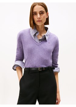 Tommy Hilfiger Sweter damski z dzianiny Kobiety Wełna bzowy marmurkowy ze sklepu vangraaf w kategorii Swetry damskie - zdjęcie 185957111