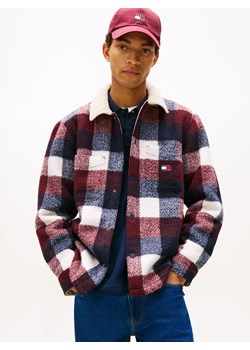 Tommy Jeans Bluza męska Mężczyźni Regular Fit bordowy w kratkę ze sklepu vangraaf w kategorii Kurtki męskie - zdjęcie 185957123