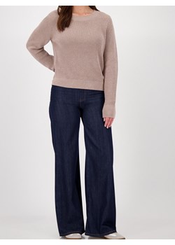Monari Sweter damski z dzianiny Kobiety Prążki taupe jednolity ze sklepu vangraaf w kategorii Swetry damskie - zdjęcie 185957142
