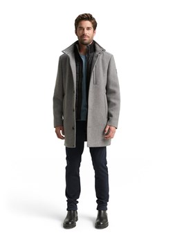 Tom Tailor Płaszcz z zawartością wełny Mężczyźni jasny szary marmurkowy - id: 784038-0002-09995 - marki Tom Tailor - 185957154 Tom Tailor Płaszcz z zawartością wełny Mężczyźni jasny szary marmurkowy ze sklepu vangraaf w kategorii Płaszcze męskie - zdjęcie 185957154