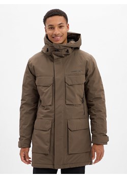 Didriksons Parka męska - Drew Mężczyźni Sztuczne włókno błotnisty jednolity ze sklepu vangraaf w kategorii Kurtki męskie - zdjęcie 185957164