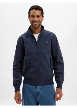 Fred Perry Bluza męska Mężczyźni Bawełna granatowy jednolity ze sklepu vangraaf w kategorii Kurtki męskie - zdjęcie 185957182