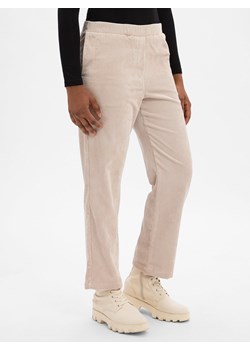 Marie Lund Damskie spodnie sztruksowe Kobiety beżowy wypukły wzór tkaniny ze sklepu vangraaf w kategorii Spodnie damskie - zdjęcie 185957230