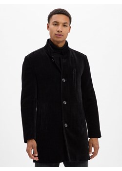 Finshley & Harding Męski płaszcz sztruksowy - Denver Mężczyźni czarny jednolity ze sklepu vangraaf w kategorii Płaszcze męskie - zdjęcie 185957244