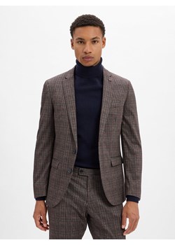 Finshley & Harding London Męska kurtka modułowa - Brixdon Mężczyźni Slim Fit brązowy w kratkę ze sklepu vangraaf w kategorii Marynarki męskie - zdjęcie 185957282