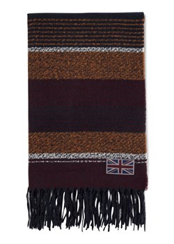 Finshley & Harding London Szalik męski Mężczyźni Sztuczne włókno bordowy w paski ze sklepu vangraaf w kategorii Szaliki męskie - zdjęcie 185957322