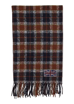 Finshley & Harding London Szalik męski Mężczyźni Sztuczne włókno brązowy w kratkę ze sklepu vangraaf w kategorii Szaliki męskie - zdjęcie 185957324