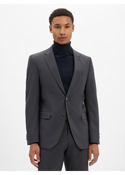 BOSS Męska kurtka modułowa z wełny dziewiczej - Jasper Mężczyźni Regular Fit wełna ze strzyży szary marmurkowy ze sklepu vangraaf w kategorii Marynarki męskie - zdjęcie 185957331