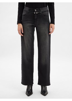 Angels Dżinsy - Liz Belt Wide Leg Kobiety antracytowy jednolity ze sklepu vangraaf w kategorii Jeansy damskie - zdjęcie 185957351