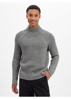 Drykorn Męski sweter z dzianiny z zawartością alpaki - Arvid Mężczyźni Sztuczne włókno szary jednolity ze sklepu vangraaf w kategorii Swetry męskie - zdjęcie 185957363