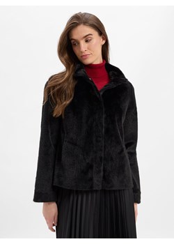 Marie Lund Damska kurtka ze sztucznego futra Kobiety czarny jednolity ze sklepu vangraaf w kategorii Kurtki damskie - zdjęcie 185957384