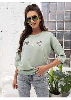 bluzka eponine miętowa one size ze sklepu UBRA w kategorii Bluzki damskie - zdjęcie 185958424