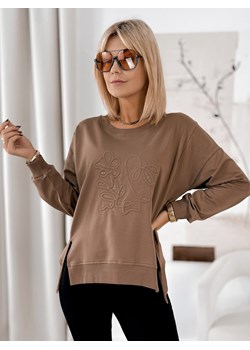 bluza tancredi brązowa one size ze sklepu UBRA w kategorii Bluzy damskie - zdjęcie 185959333