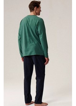 Długa piżama męska NMP-390-ZIE_GRA, Kolor zielono-granatowy, Rozmiar S, ATLANTIC ze sklepu Primodo w kategorii Piżamy męskie - zdjęcie 185960723