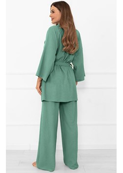 Szlafrok damski kimono z rękawem 3/4 szałwia Bono, Kolor szałwia, Rozmiar S, Italian Fashion ze sklepu Primodo w kategorii Szlafroki damskie - zdjęcie 185960932