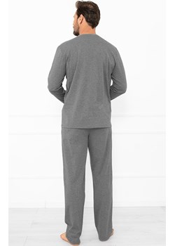 Bawełniana piżama męska długa szara Gordo, Kolor szary melanż, Rozmiar S, Italian Fashion ze sklepu Primodo w kategorii Piżamy męskie - zdjęcie 185960962