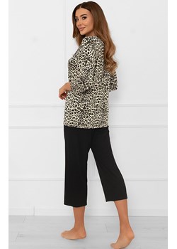 Piżama damska w panterkę z 3/4 rękaw i 3/4 spodnie Kenia, Kolor panterka-czarny, Rozmiar S, Italian Fashion - id: 217086 - marki Italian Fashion - 185960973 Piżama damska w panterkę z 3/4 rękaw i 3/4 spodnie Kenia, Kolor panterka-czarny, Rozmiar S, Italian Fashion ze sklepu Primodo w kategorii Piżamy damskie - zdjęcie 185960973