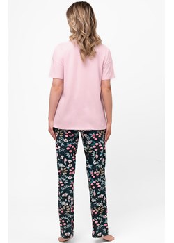 Bawełniana piżama damska na krótki rękaw i długie spodnie Marisal, Kolor różowo-granatowy, Rozmiar S, Italian Fashion - id: 217488 - marki Italian Fashion - 185961063 Bawełniana piżama damska na krótki rękaw i długie spodnie Marisal, Kolor różowo-granatowy, Rozmiar S, Italian Fashion ze sklepu Primodo w kategorii Piżamy damskie - zdjęcie 185961063