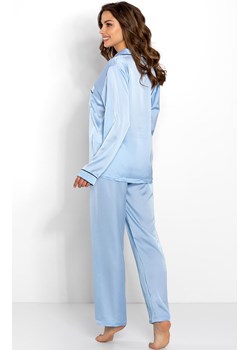 Satynowa piżama damska rozpinana Classic Look, Kolor błękitny, Rozmiar L, Momenti per me ze sklepu Primodo w kategorii Piżamy damskie - zdjęcie 185961550