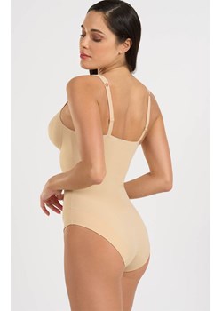 Beżowe body damskie z miseczkami 3155, Kolor beżowy, Rozmiar 75B, SPIMAN ze sklepu Primodo w kategorii Body damskie - zdjęcie 185961770