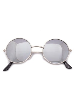Lenonki srebrne lustrzane przeciwsłoneczne hippie retro 447A ze sklepu Stylion w kategorii Zegarki - zdjęcie 185961900