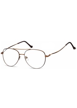 Okulary oprawki Pilotki zerówki metalowe korekcyjne 932G brązowe ze sklepu Stylion w kategorii Okulary korekcyjne męskie - zdjęcie 185962202