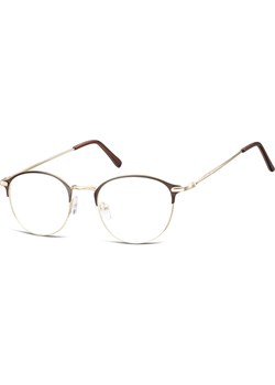 Lenonki okrągłe Okulary oprawki optyczne 933F zlote+ciemnobrązowe ze sklepu Stylion w kategorii Zegarki - zdjęcie 185962262