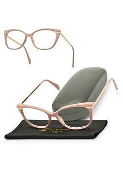 Plusy +3.50 damskie okulary do czytania korekcyjne Kocie Oczy ST327A pudrowy róż + złoto - id: 280 - marki Stylion - 185962301 Plusy +3.50 damskie okulary do czytania korekcyjne Kocie Oczy ST327A pudrowy róż + złoto ze sklepu Stylion w kategorii Okulary korekcyjne damskie - zdjęcie 185962301
