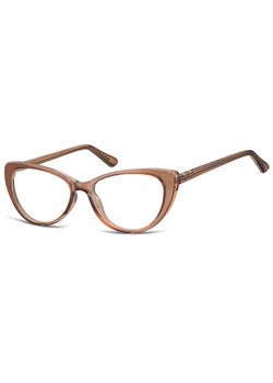 Okulary oprawki korekcyjne Kocie Oczy zerówki Sunoptic CP138E jasnobrązowy ze sklepu Stylion w kategorii Zegarki - zdjęcie 185962322