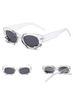 Damskie okulary przeciwsłoneczne z filtrem UV400 transparentne ST-MAX4A ze sklepu Stylion w kategorii Okulary przeciwsłoneczne damskie - zdjęcie 185962360