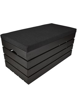 PUFA KUFER SKRZYNIA drewniana sosnowa siedzisko 80cm MALOWANA CZARNA - 50 wzorów ze sklepu Stylion w kategorii Pufy i siedziska - zdjęcie 185962423