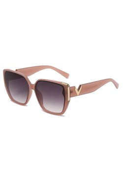Damskie kwadratowe okulary przeciwsłoneczne z filtrem UV400 brudny róż ST-MAX6D ze sklepu Stylion w kategorii Okulary przeciwsłoneczne damskie - zdjęcie 185962543