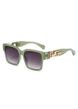 Damskie kwadratowe okulary przeciwsłoneczne z filtrem UV400 zielone ST-MAX7C ze sklepu Stylion w kategorii Okulary przeciwsłoneczne damskie - zdjęcie 185962701