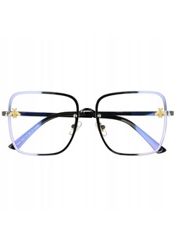 Okulary Kwadratowe z filtrem światła niebieskiego do komputera zerówki 2535-1 ze sklepu Stylion w kategorii Okulary zerówki damskie - zdjęcie 185962952