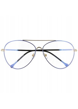 Okulary Pilotki z filtrem światła niebieskiego do komputera zerówki 2529-3 ze sklepu Stylion w kategorii Okulary zerówki damskie - zdjęcie 185962954