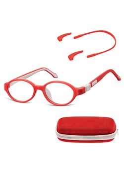 Elastyczne dziecięce oprawki okularowe zerówki owalne + gumka Sunoptic K4D czerwone - id: 362 - marki Sunoptic - 185962960 Elastyczne dziecięce oprawki okularowe zerówki owalne + gumka Sunoptic K4D czerwone ze sklepu Stylion w kategorii Akcesoria dziecięce - zdjęcie 185962960