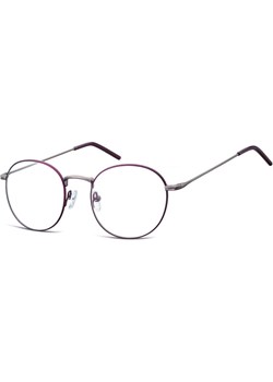 Lenonki okrągłe Okulary oprawki optyczne 938C fioletowo - grafitowe ze sklepu Stylion w kategorii Okulary korekcyjne męskie - zdjęcie 185963161