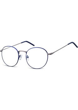 Lenonki okrągłe Okulary oprawki optyczne 938E granatowo - grafitowe ze sklepu Stylion w kategorii Okulary korekcyjne męskie - zdjęcie 185963163