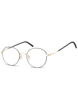 Lenonki okrągłe Okulary oprawki optyczne 927D czarno-złote ze sklepu Stylion w kategorii Okulary korekcyjne męskie - zdjęcie 185963171