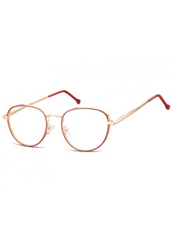 Owalne Okulary oprawki optyczne 918 złoto-bordowe ze sklepu Stylion w kategorii Okulary korekcyjne damskie - zdjęcie 185963191