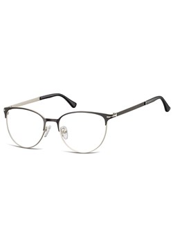 Okulary oprawki korekcyjne kocie oczy zerówki Sunoptic 914 srebrno-czarne ze sklepu Stylion w kategorii Okulary korekcyjne damskie - zdjęcie 185963251